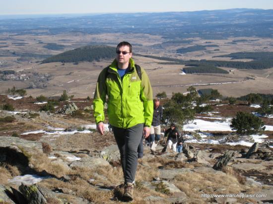 Richard en haut du Mézenc