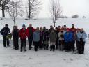 Le groupe des raquettistes et skieurs