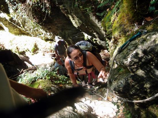 Annick dans le canyon des Gueulards
