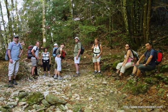 Pause à la sortie du Canyon des Gueulards